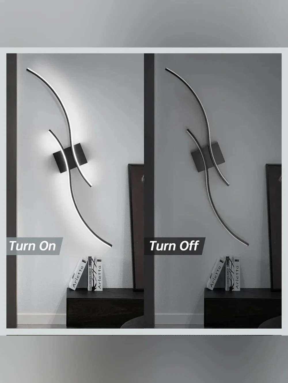CANEOE Modern Wall Sconce Set of Two, 5CCT Dimmable Indoor Led Wall Sconce Light